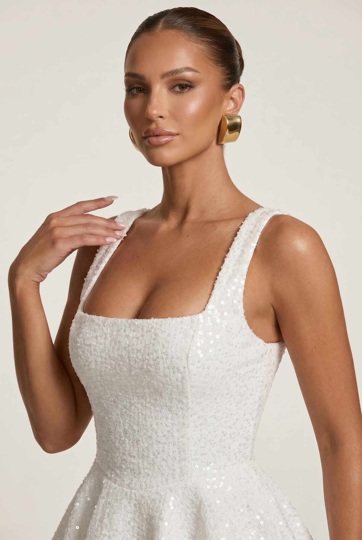 Vestido corto Dorothy - Marfil