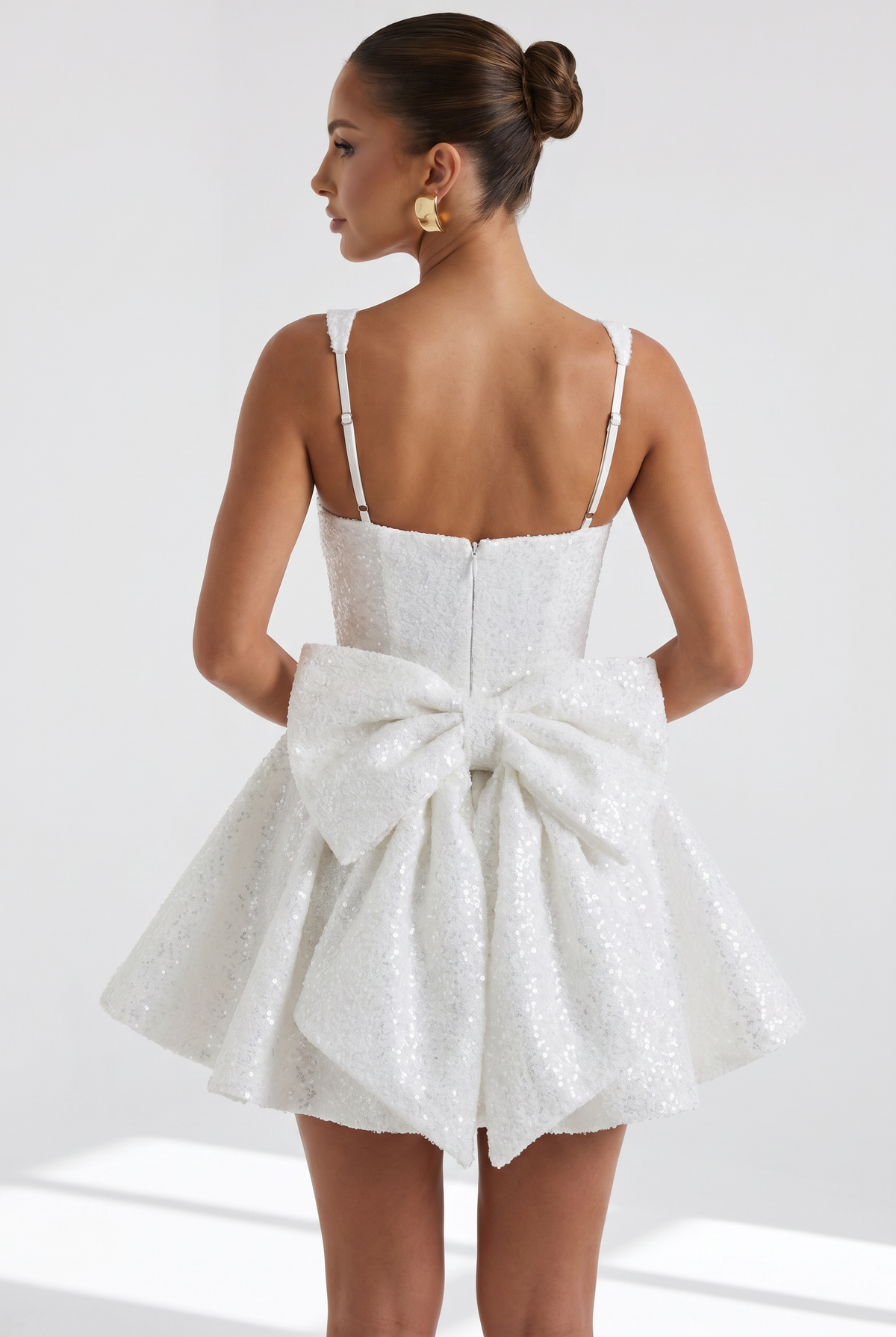Vestido corto Dorothy - Marfil