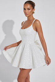 Vestido corto Dorothy - Marfil