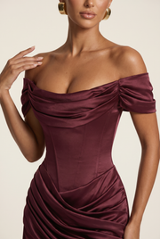 Vestido de noche Riona - Rojo cereza