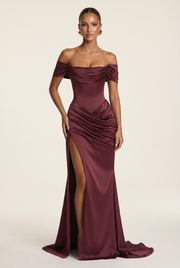 Vestido de noche Riona - Rojo cereza