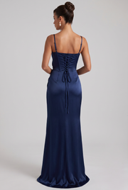 Vestido Largo Calanthe - Azul Marino