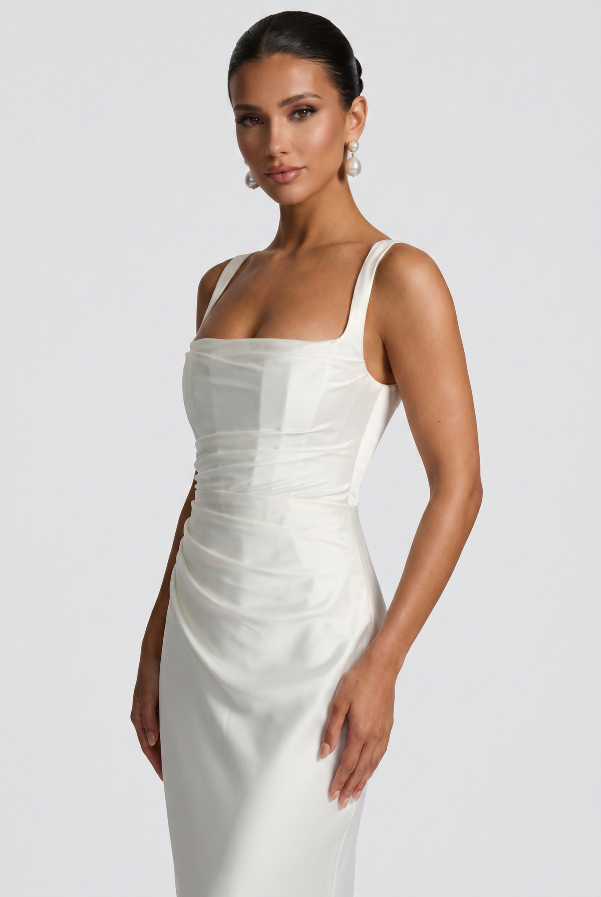Vestido largo Calanthe - Marfil