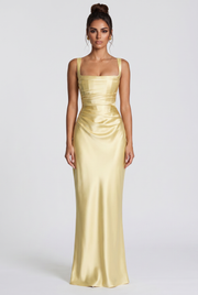 Vestido largo Calanthe - Amarillo limón