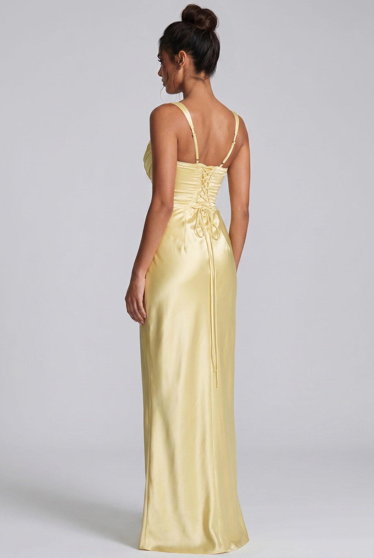 Vestido largo Calanthe - Amarillo limón