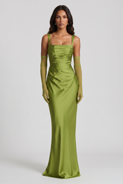 Vestido largo Calanthe - Oliva