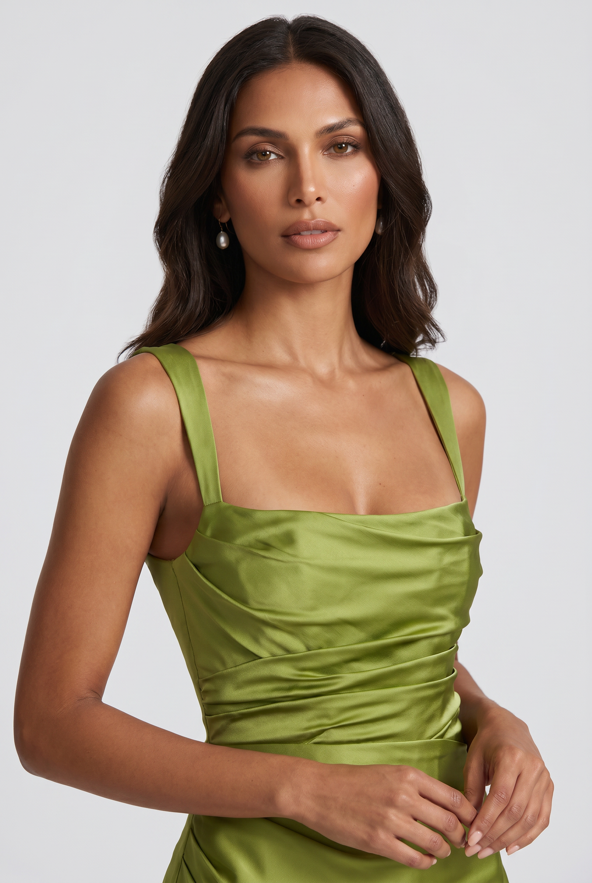 Vestido largo Calanthe - Oliva