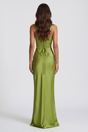 Vestido largo Calanthe - Oliva