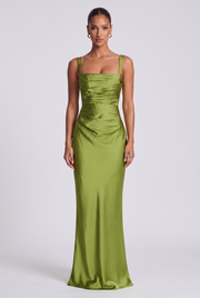 Vestido largo Calanthe - Oliva