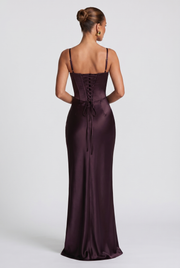 Vestido Largo Calanthe - Ciruela