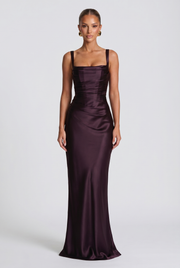 Vestido Largo Calanthe - Ciruela