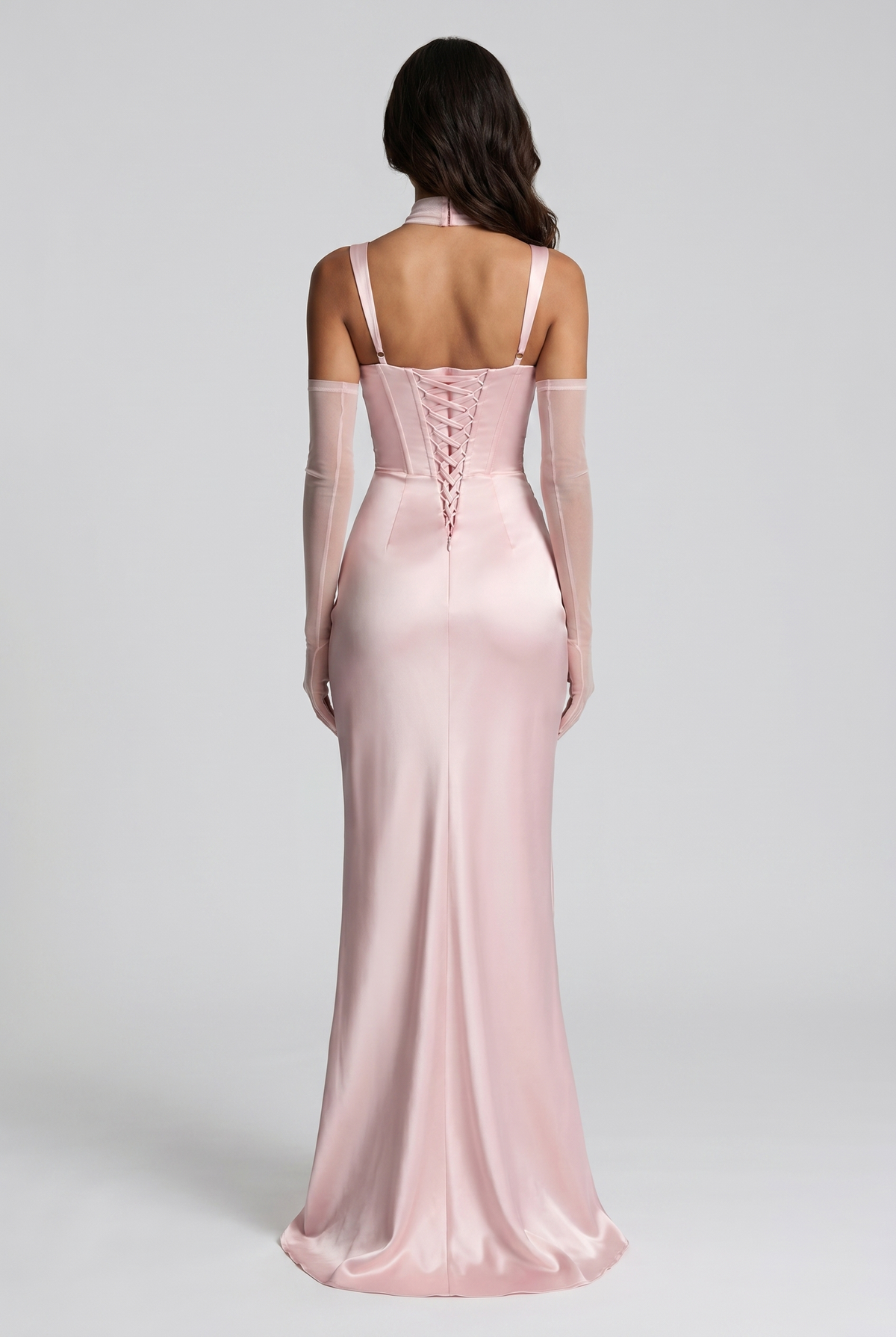 Vestido largo Calanthe - Rosa empolvado
