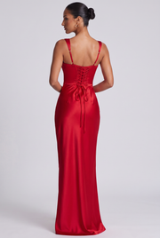 Vestido largo Calanthe - Rojo
