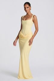 Vestido Largo Cornelia - Amarillo Limón
