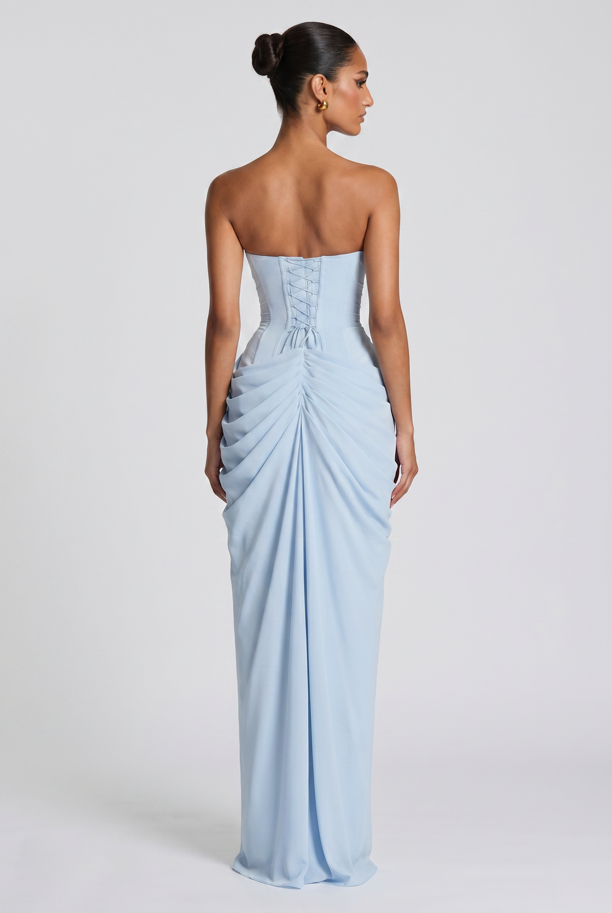 Vestido largo Cyra - Azul glaciar