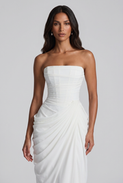 Vestido largo Cyra - Marfil