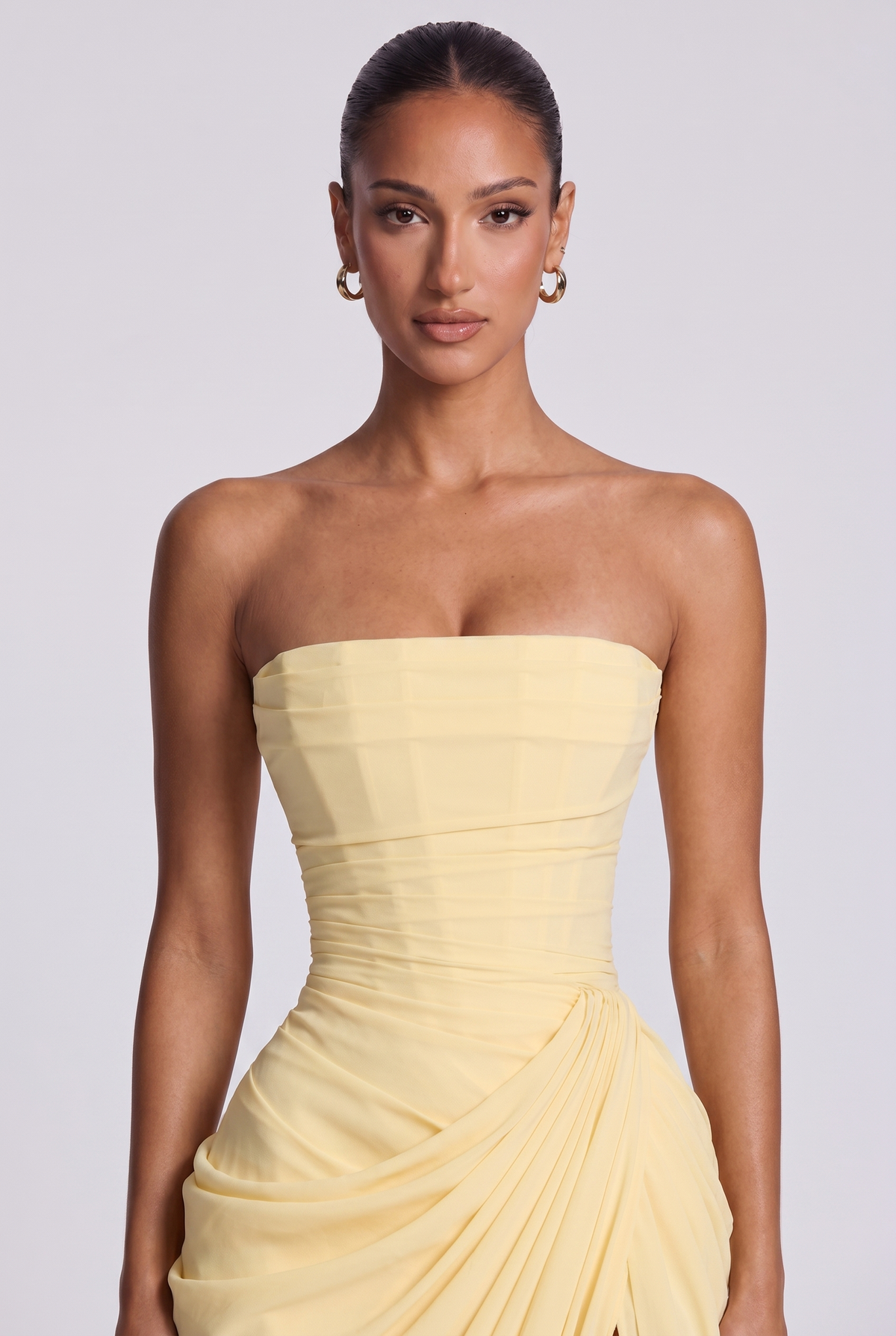 Vestido largo Cyra - Amarillo limón