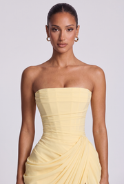 Vestido largo Cyra - Amarillo limón