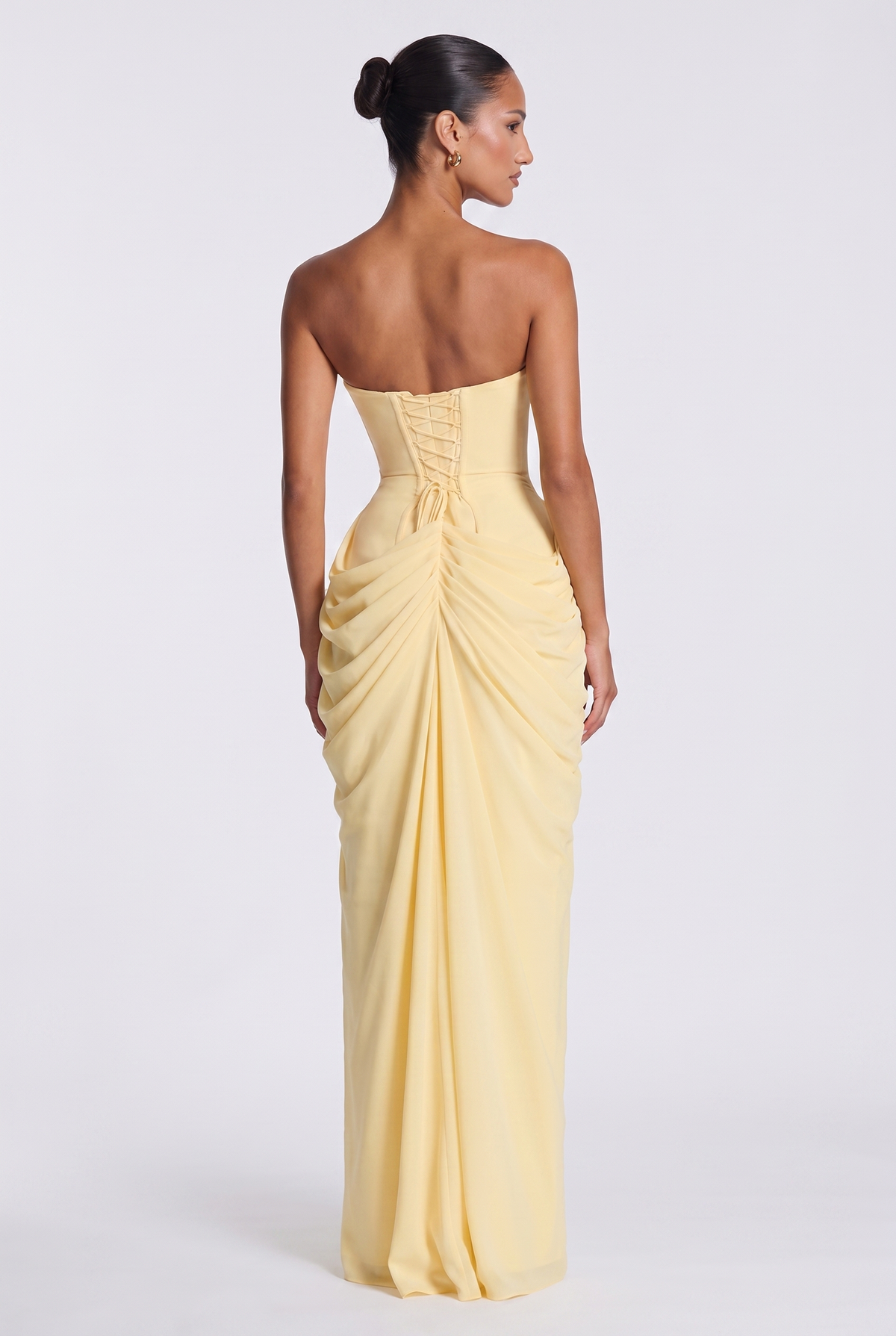 Vestido largo Cyra - Amarillo limón
