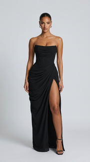 Vestido largo Cyra - Negro