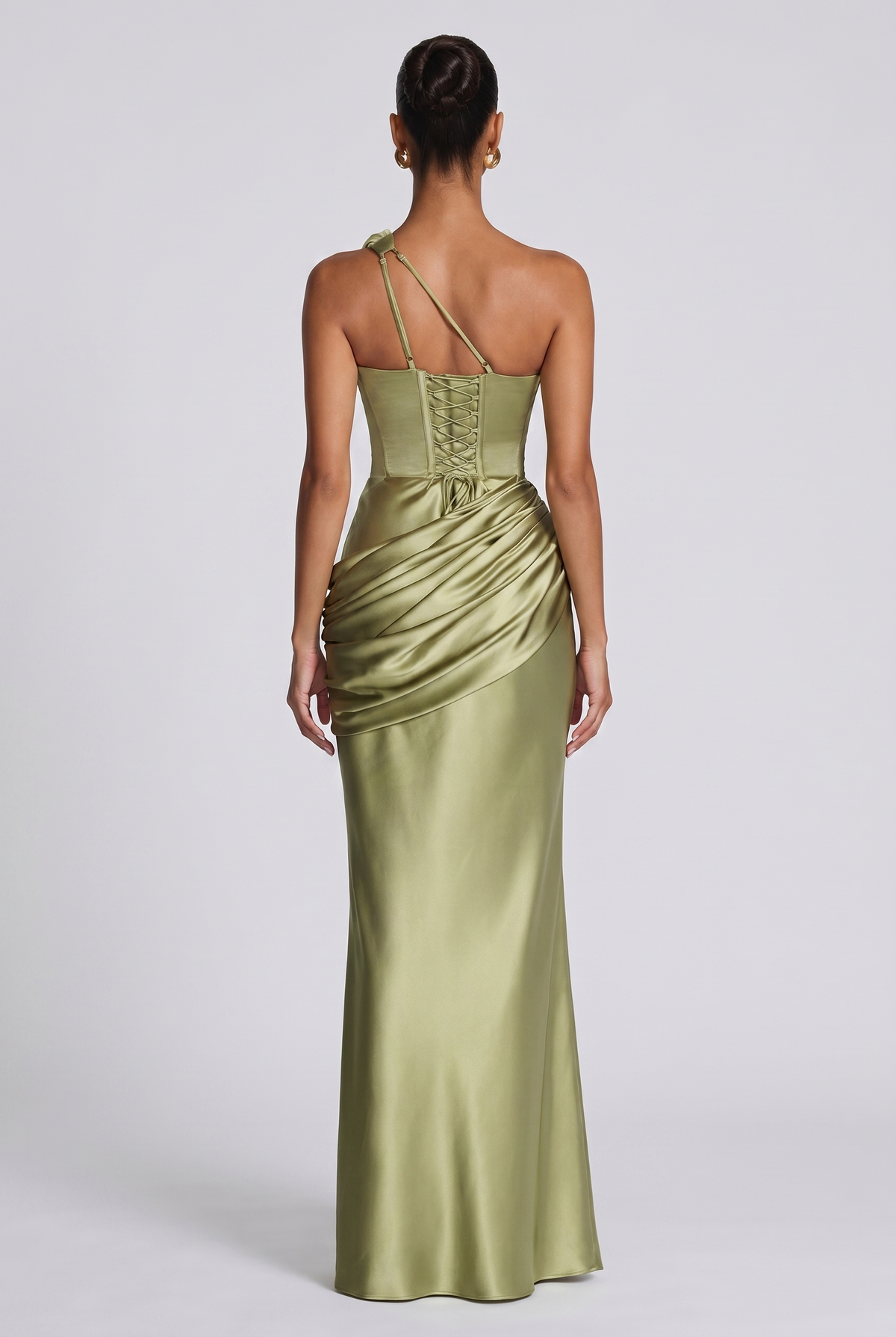 Vestido Largo Emina - Oliva Claro