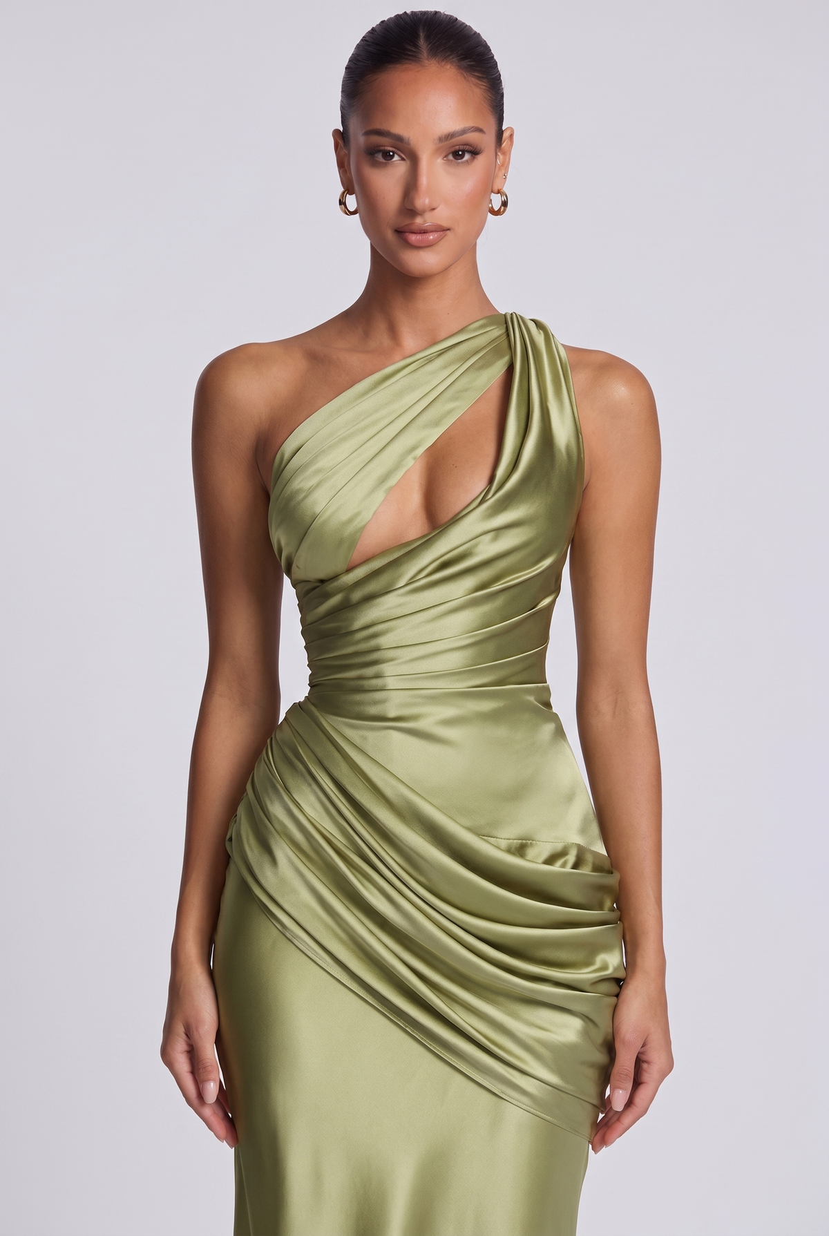 Vestido Largo Emina - Oliva Claro