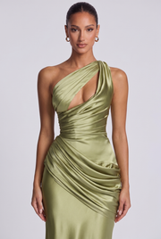 Vestido Largo Emina - Oliva Claro