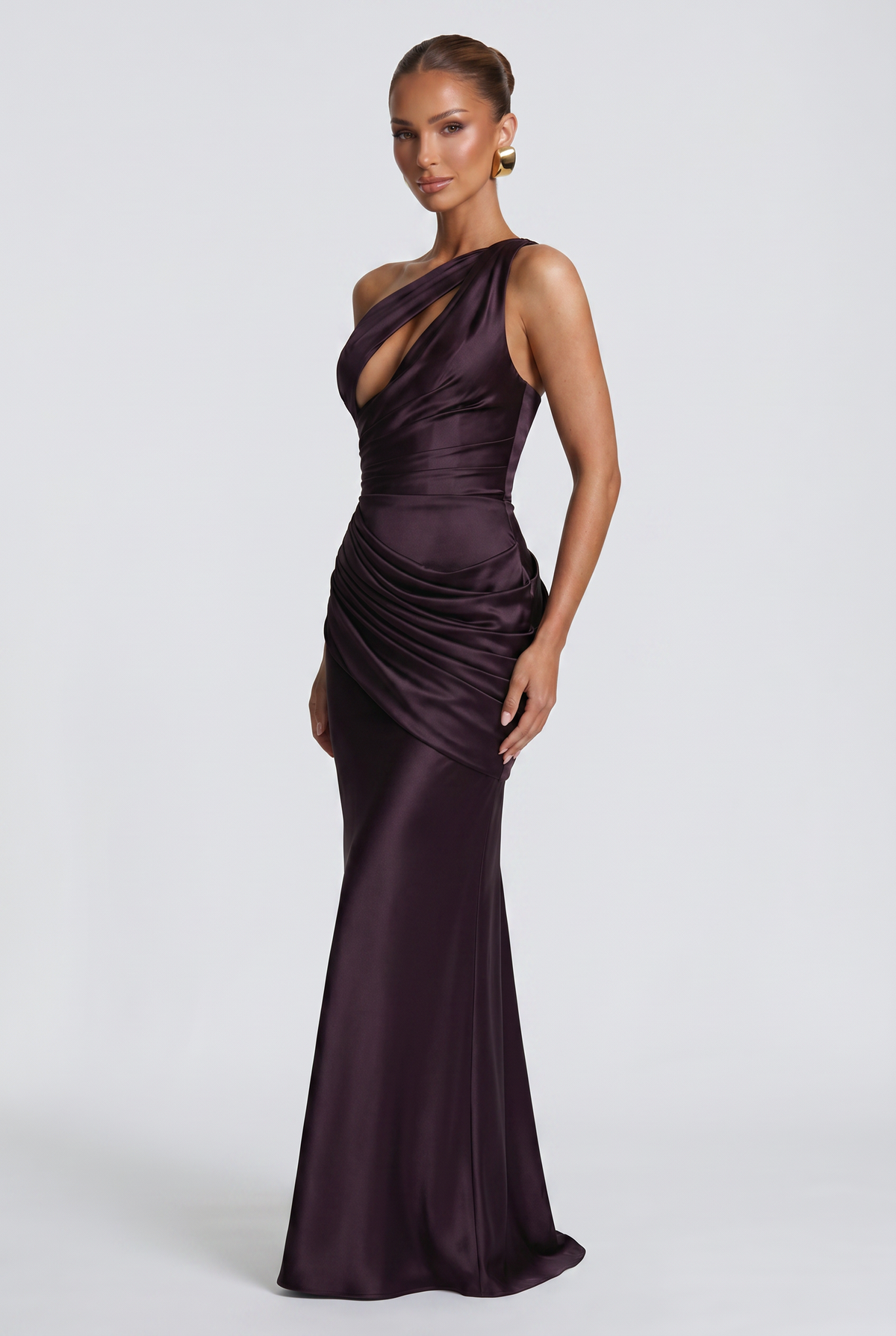 Vestido Largo Emina - Ciruela