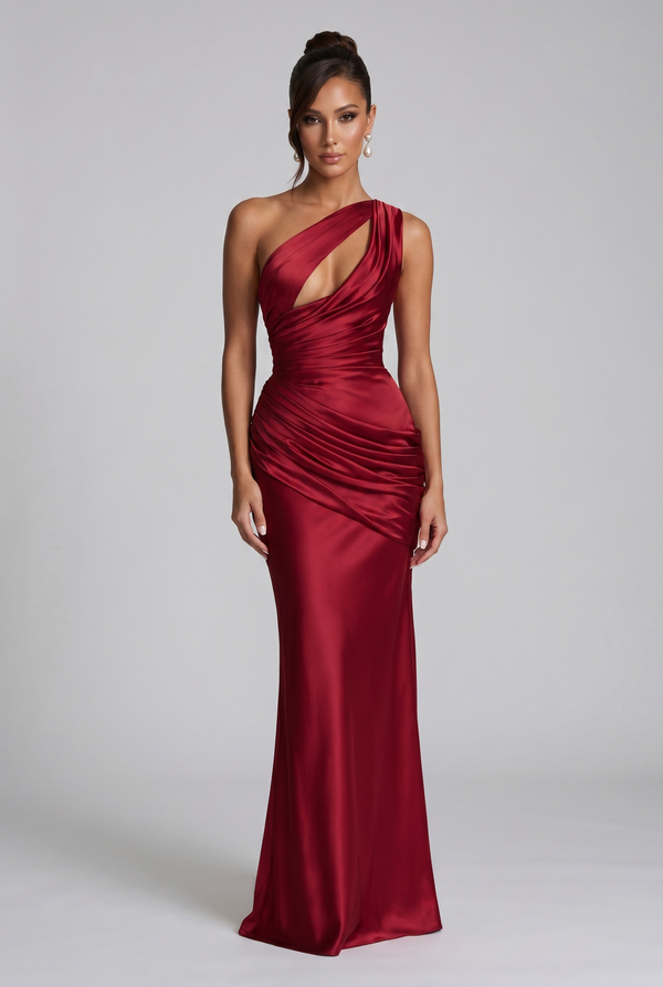 Vestido largo Emina - Rojo intenso