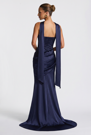 Vestido Largo Kensington - Azul Marino