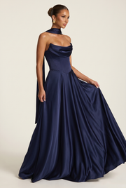 Vestido Largo Kensington - Azul Marino