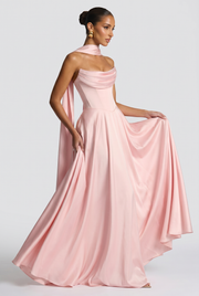 Vestido largo Kensington - Rosa empolvado