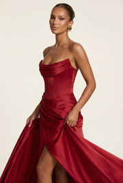Vestido Largo Kensington - Rojo Intenso