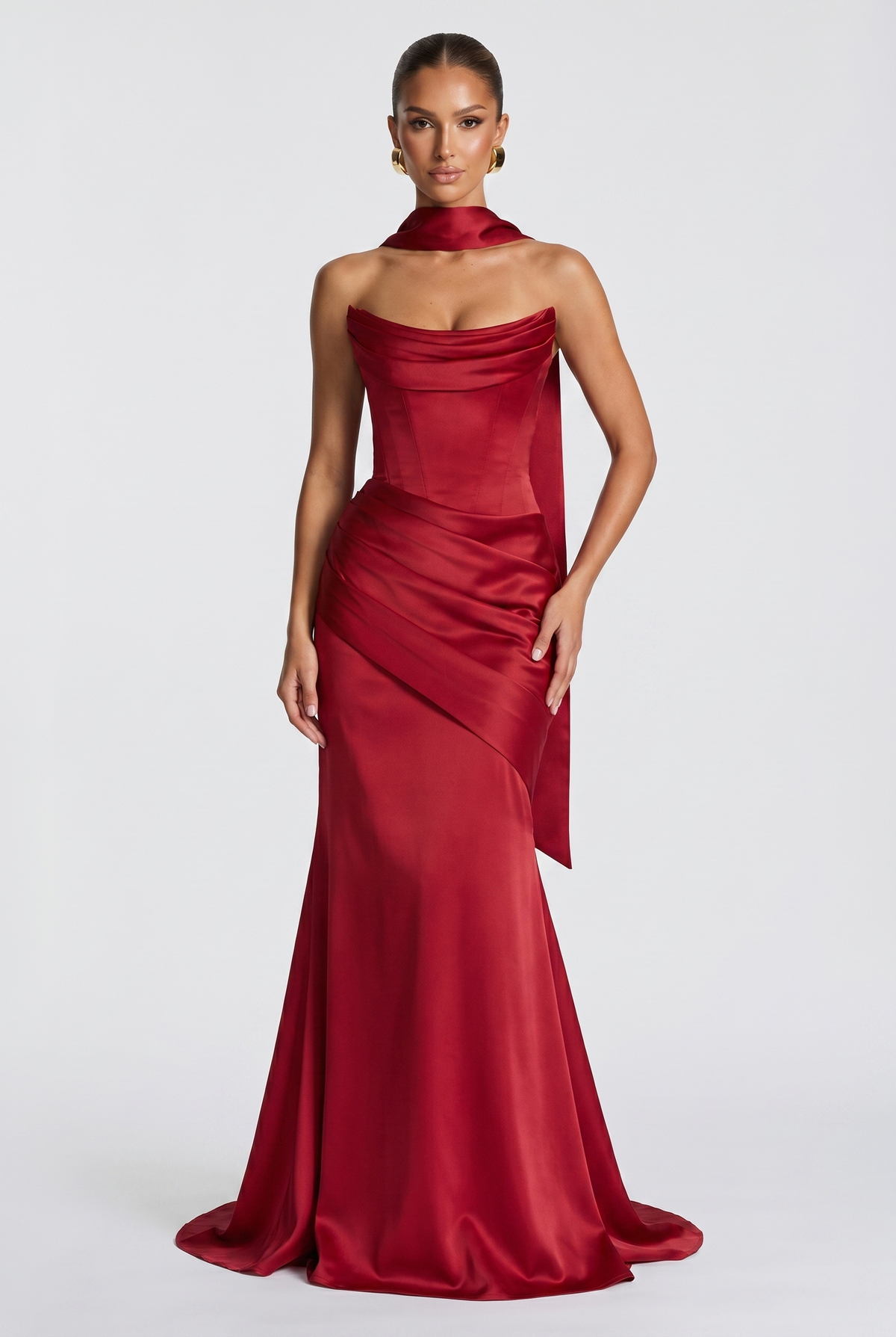 Vestido Largo Kensington - Rojo Intenso
