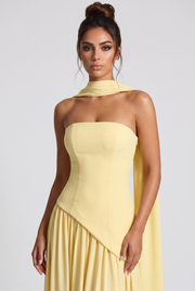 Vestido largo Maliyah - Amarillo limón