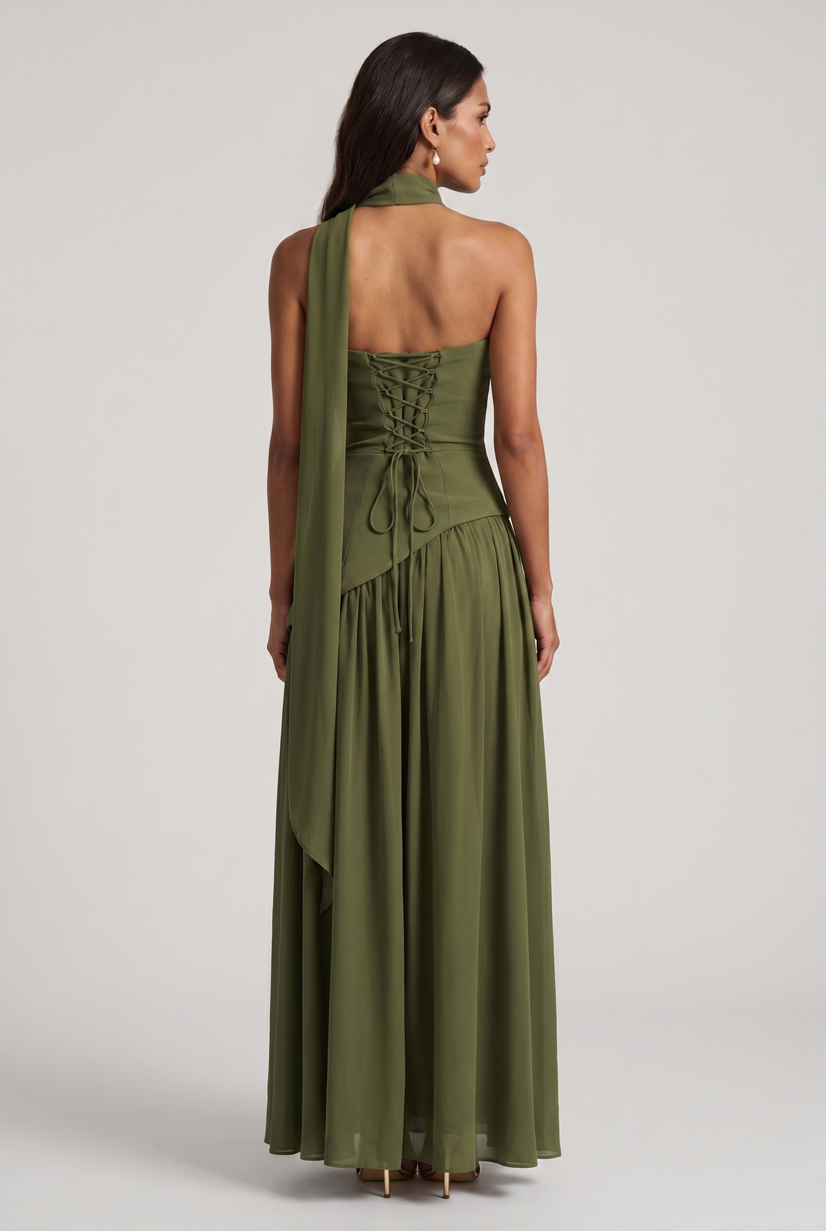 Vestido Largo Maliyah - Caqui