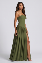 Vestido Largo Maliyah - Caqui