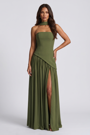 Vestido Largo Maliyah - Caqui