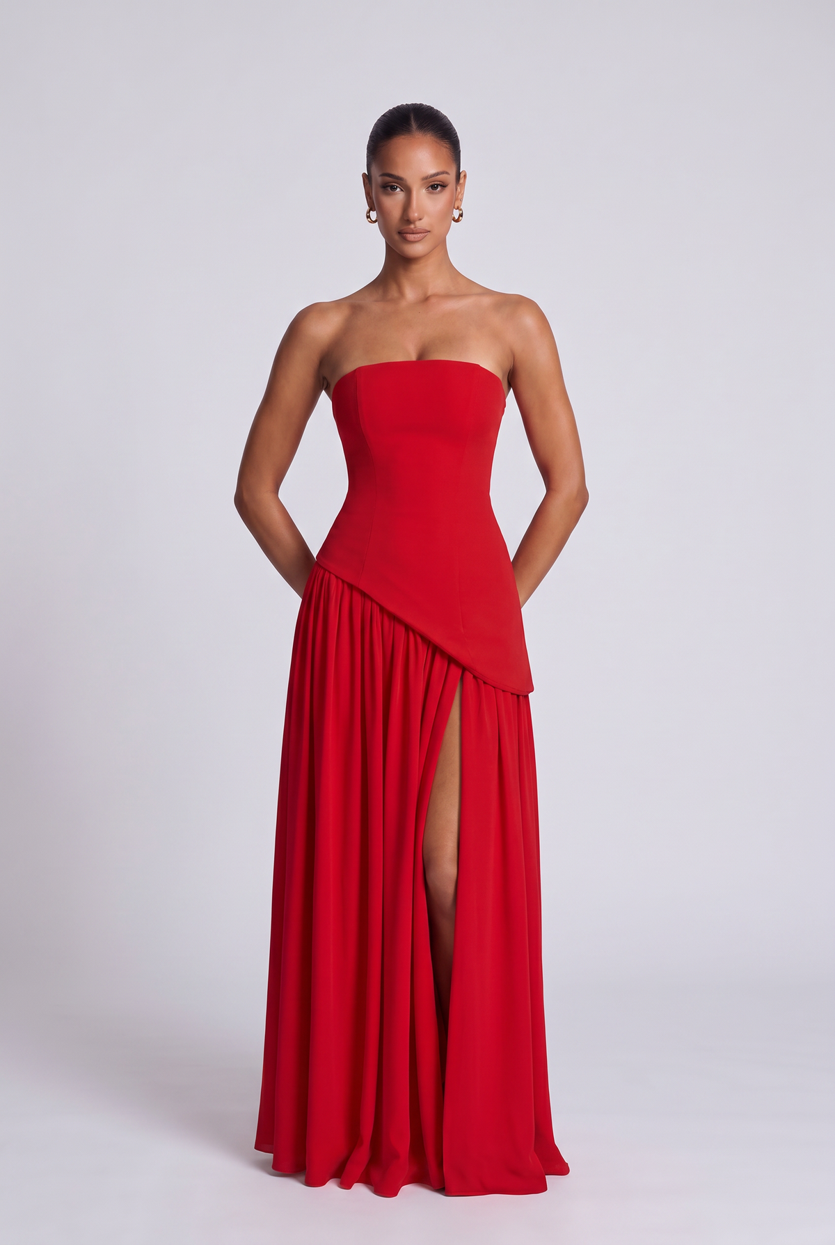 Vestido largo Maliyah - Rojo