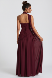 Vestido Largo Maliyah - Rojo Cereza