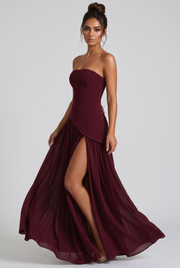 Vestido Largo Maliyah - Rojo Cereza