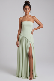 Vestido largo Maliyah - Verde menta