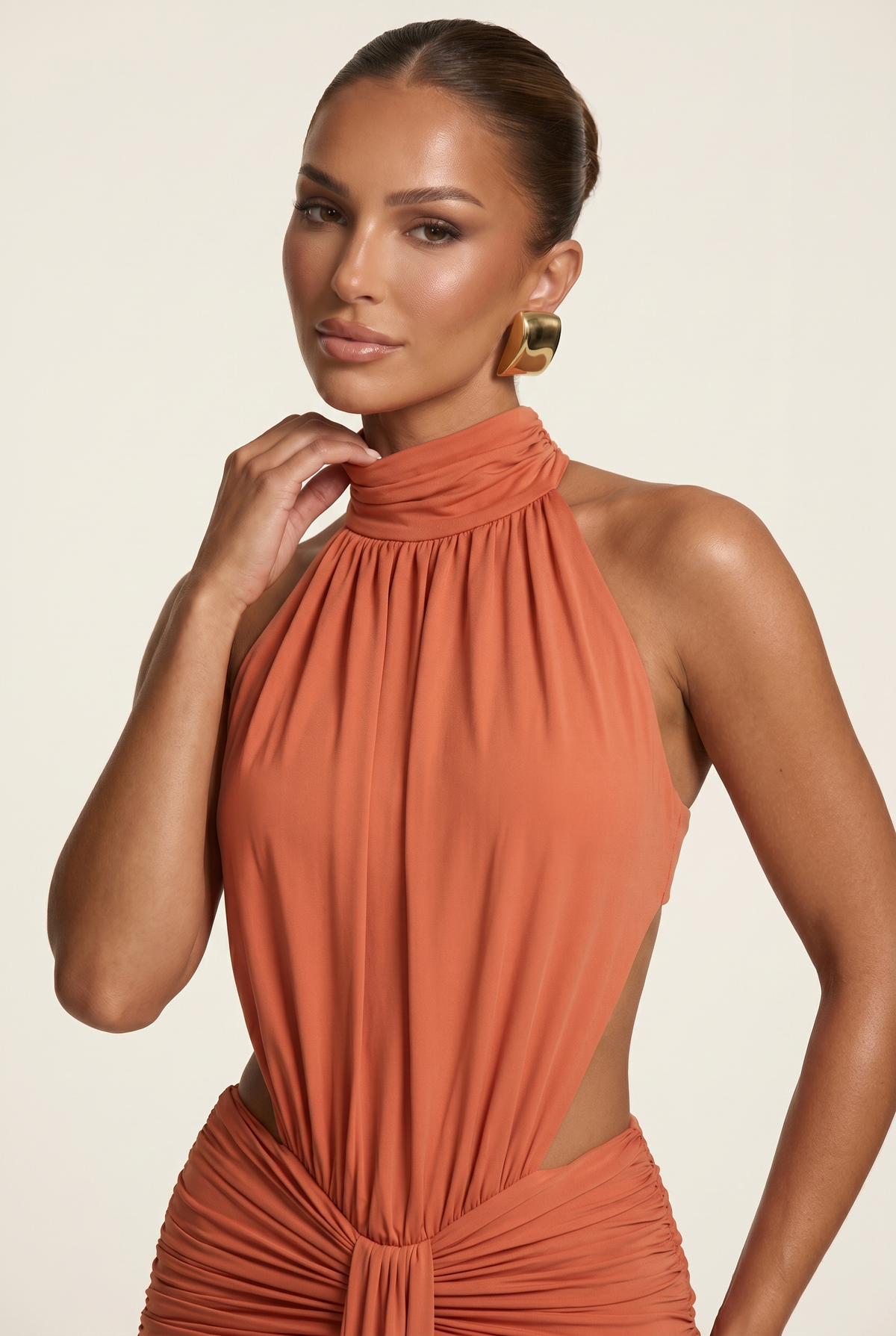 Vestido Largo Thekla - Naranja Quemado
